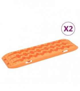 vidaXL Traction Boards 2 pcs Orange 106x30.5x7 cm Nylon