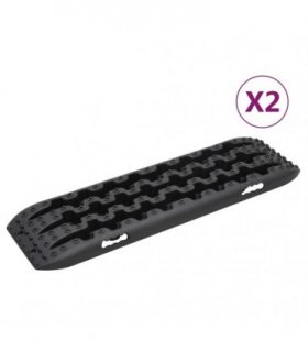 vidaXL Traction Boards 2 pcs Black 106x30.5x7 cm Nylon