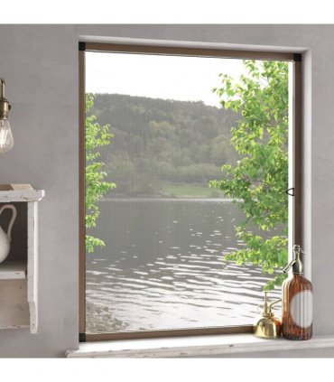 vidaXL Insect Screen for Windows Brown 80x100 cm — Size: 80 x 100 cm