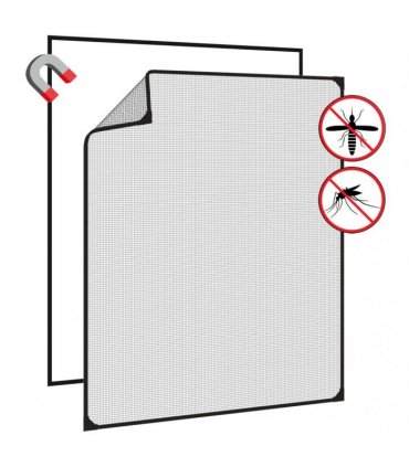 vidaXL Magnetic Insect Screen for Windows Anthracite 100x120 cm — Size: 100 x 120 cm