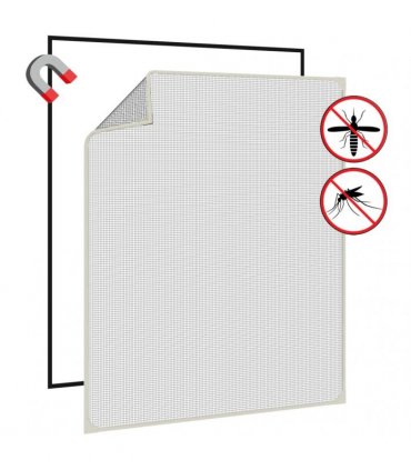 vidaXL Magnetic Insect Screen for Windows White 100x120 cm — Size: 100 x 120 cm