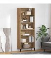 vidaXL Highboard Artisan Oak 69.5 x 34 x 180 cm Engineered Wood — Model: 3 shelves