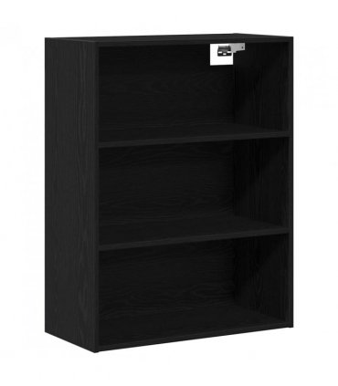 vidaXL Highboard Black Oak 69.5 x 34 x 180 cm Engineered Wood — Model: 3 shelves