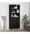 vidaXL Highboard Black Oak 69.5 x 34 x 180 cm Engineered Wood — Model: 2 doors 2 drawers