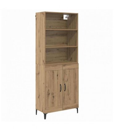 vidaXL Highboard 2 pcs Artisan oak Engineered Wood — Model: 2 wood doors