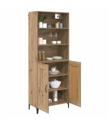 vidaXL Highboard 2 pcs Artisan oak Engineered Wood — Model: 2 wood doors