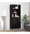 vidaXL Highboard Black Oak 69.5 x 34 x 180 cm Engineered Wood — Model: 3 drawers