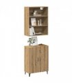 vidaXL Sideboard with Wall Cabinet Artisan Oak Engineered Wood — Model: 2 doors