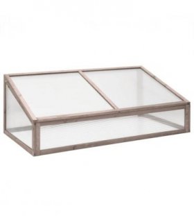 vidaXL Greenhouse Grey 110x56x39 cm Fir Wood