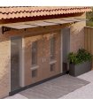 vidaXL Door Canopy Black 396x90 cm Polycarbonate — Size: 396 x 90 cm