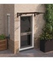 vidaXL Door Canopy Black 122x90 cm Polycarbonate — Size: 122 x 90 cm