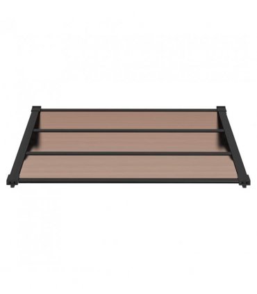 vidaXL Door Canopy Black 122x90 cm Polycarbonate — Size: 122 x 90 cm