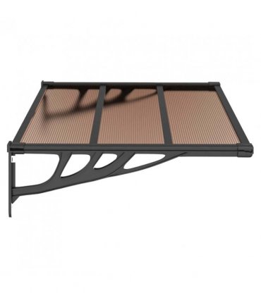 vidaXL Door Canopy Black 122x90 cm Polycarbonate — Size: 122 x 90 cm