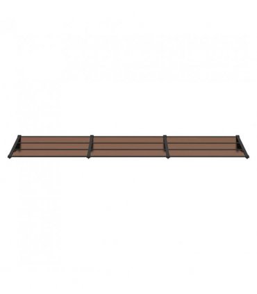 vidaXL Door Canopy Black 358.5x90 cm Polycarbonate — Size: 358.5 x 90 cm