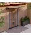 vidaXL Door Canopy Black 199x90 cm Polycarbonate — Size: 199 x 90 cm