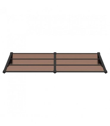 vidaXL Door Canopy Black 199x90 cm Polycarbonate — Size: 199 x 90 cm