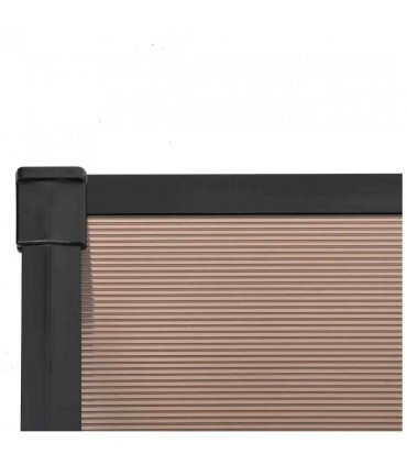 vidaXL Door Canopy Black 199x90 cm Polycarbonate — Size: 199 x 90 cm