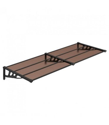 vidaXL Door Canopy Black 239x90 cm Polycarbonate — Size: 239 x 90 cm
