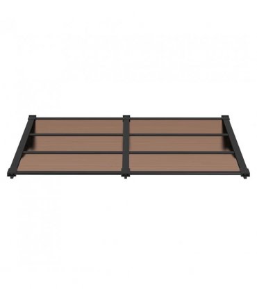 vidaXL Door Canopy Black 152.5x90 cm Polycarbonate — Size: 152.5 x 90 cm
