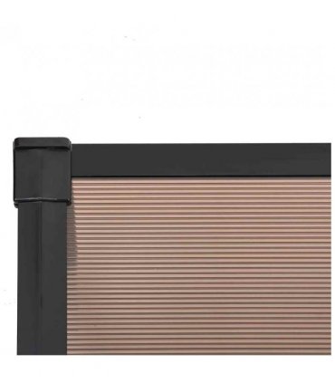 vidaXL Door Canopy Black 152.5x90 cm Polycarbonate — Size: 152.5 x 90 cm