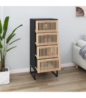 vidaXL Highboard Black 40x30x95 cm Engineered Wood