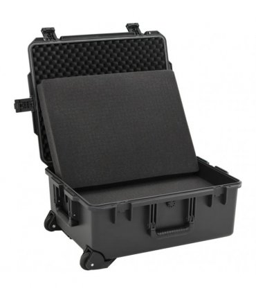 vidaXL Portable Flight Case Black 62.5x50x28.5 cm PP — Size: 62.5 x 50 x 28.5 cm