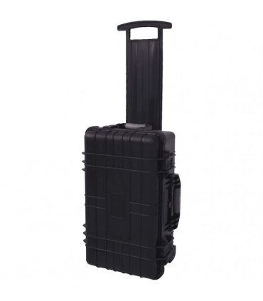 vidaXL Wheel-equipped Tool/Equipment Case with Pick & Pluck Foam Inside — Colour: black, Size: 56 x 35 x 23 cm