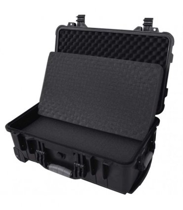 vidaXL Wheel-equipped Tool/Equipment Case with Pick & Pluck Foam Inside — Colour: black, Size: 56 x 35 x 23 cm