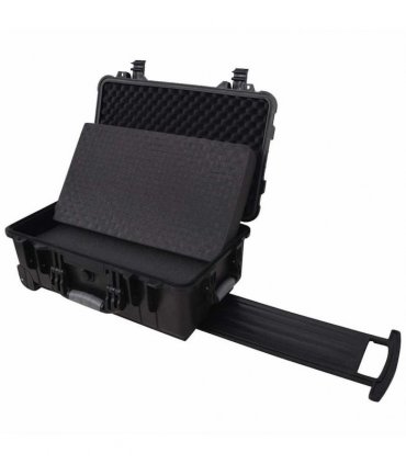 vidaXL Wheel-equipped Tool/Equipment Case with Pick & Pluck Foam Inside — Colour: black, Size: 56 x 35 x 23 cm