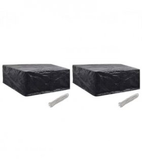 vidaXL Garden Furniture Covers 2 pcs 10 Eyelets 260x260x90 cm — Size: 260 x 260 x 90 cm
