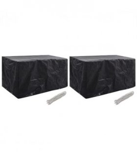 vidaXL Garden Furniture Covers 2 pcs 8 Eyelets 180x70x90 cm — Size: 180 x 70 x 90 cm