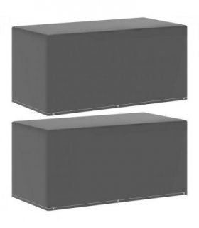 vidaXL Furniture Cover | Set of 2 | Black | Polyethylene | 160 x 80 x 75 cm