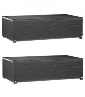 vidaXL Garden Furniture Covers 2 pcs 8 Eyelets 125x70x35 cm Rectangular — Size: 125 x 70 x 35 cm