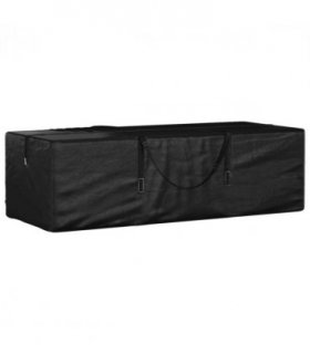 vidaXL Garden Cushion Storage Bag Black 135x40x55 cm Polyethylene — Size: 135 x 40 x 55 cm