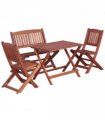 vidaXL Dining Set | Natural wood | Solid eucalyptus wood | Children's size — Model: with bench