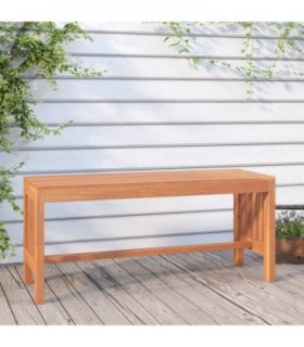 vidaXL Garden Bench 110 cm Solid Wood Eucalyptus — Size: 110 x 35 x 45 cm