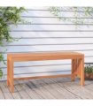 vidaXL Garden Bench 110 cm Solid Wood Eucalyptus — Size: 110 x 35 x 45 cm