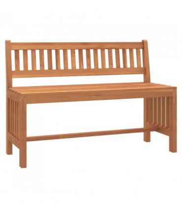 vidaXL Garden Bench 110 cm Solid Wood Eucalyptus — Size: 110 x 45 x 77 cm