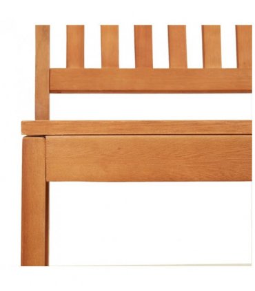 vidaXL Garden Bench 110 cm Solid Wood Eucalyptus — Size: 110 x 45 x 77 cm
