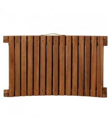 vidaXL Sun Lounger with Cream Cushions Solid Wood Acacia