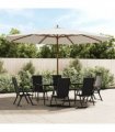 vidaXL Garden Parasol with Wooden Pole Sand 400x273 cm