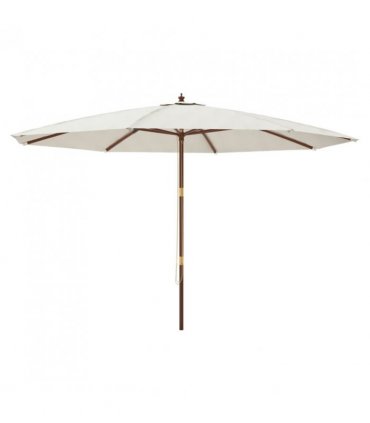 vidaXL Garden Parasol with Wooden Pole Sand 400x273 cm