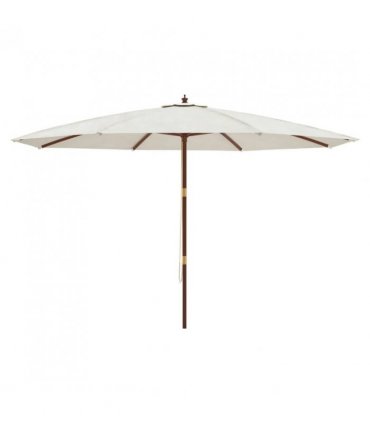 vidaXL Garden Parasol with Wooden Pole Sand 400x273 cm