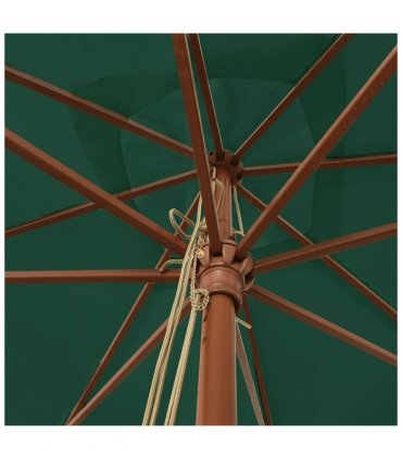 vidaXL Garden Parasol | Green | Polyester Fabric | Large