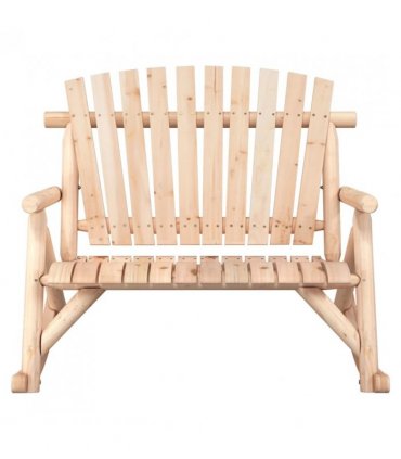vidaXL Garden Rocking Bench | Natural | Solid spruce wood | 123x96x102 cm — Model: 2-seater