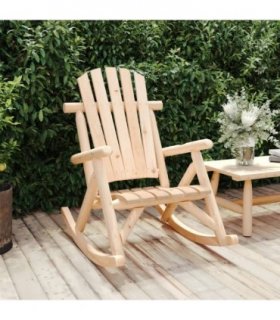 vidaXL Garden Rocking Chair | Natural Wood | Solid spruce wood | Medium — Model: armchair
