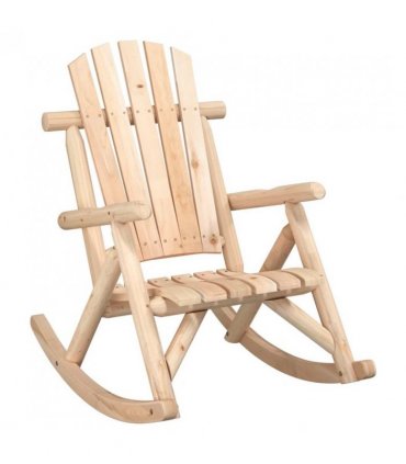 vidaXL Garden Rocking Chair | Natural Wood | Solid spruce wood | Medium — Model: armchair