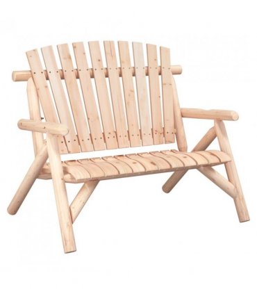vidaXL Garden Bench | Natural wood | Solid spruce wood | Medium | Ergonomic