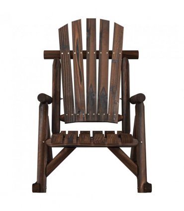 vidaXL Garden Rocking Chair 69x96x101 cm Solid Wood Spruce — Colour: dark brown, Model: armchair