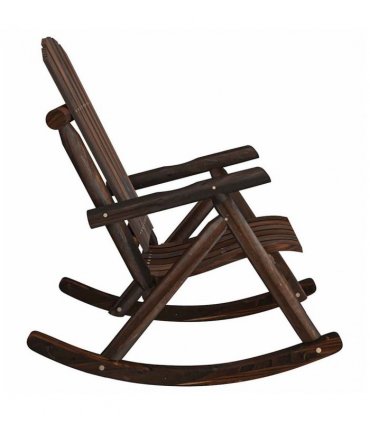 vidaXL Garden Rocking Chair 69x96x101 cm Solid Wood Spruce — Colour: dark brown, Model: armchair